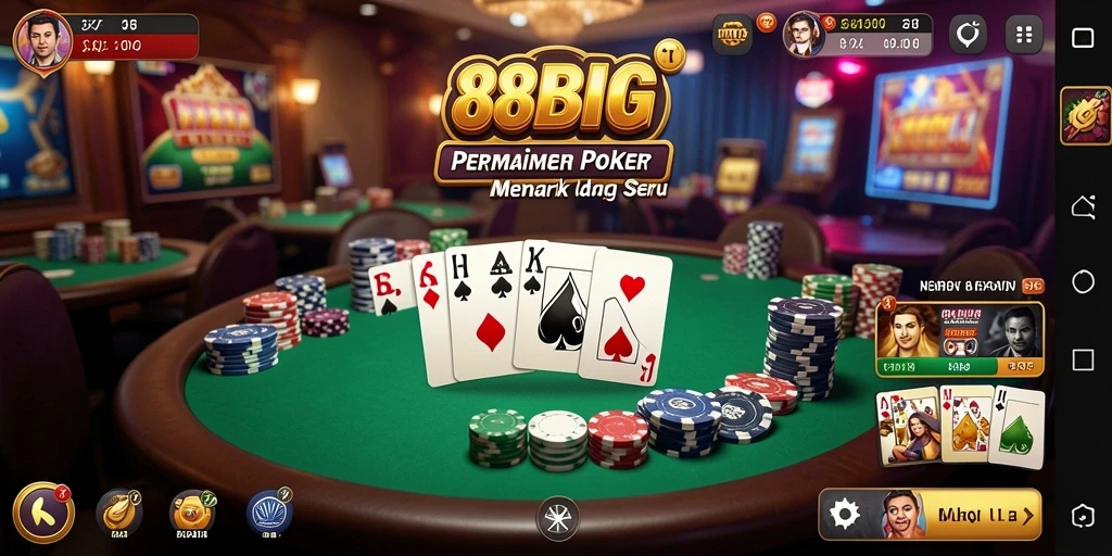 Tampilan gameplay Poker yang menarik di 88BIG.