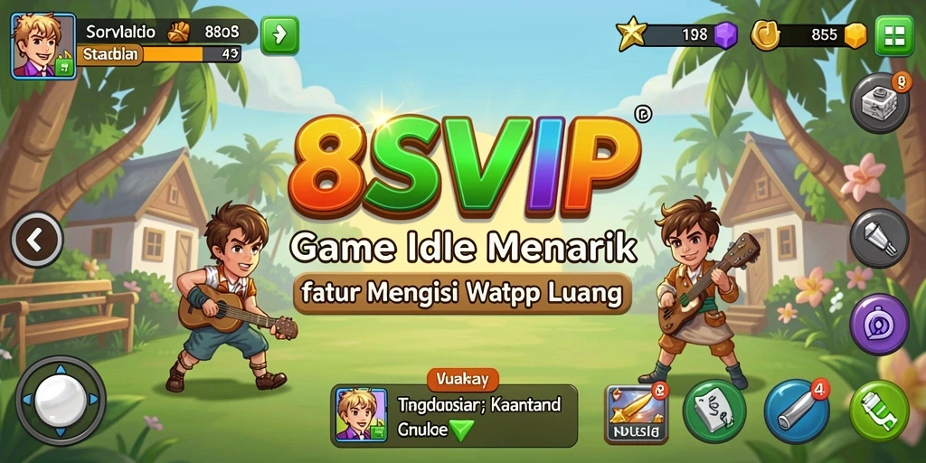 Screenshot gameplay dari 8SVIP menampilkan karakter yang sedang mengumpulkan sumber daya.