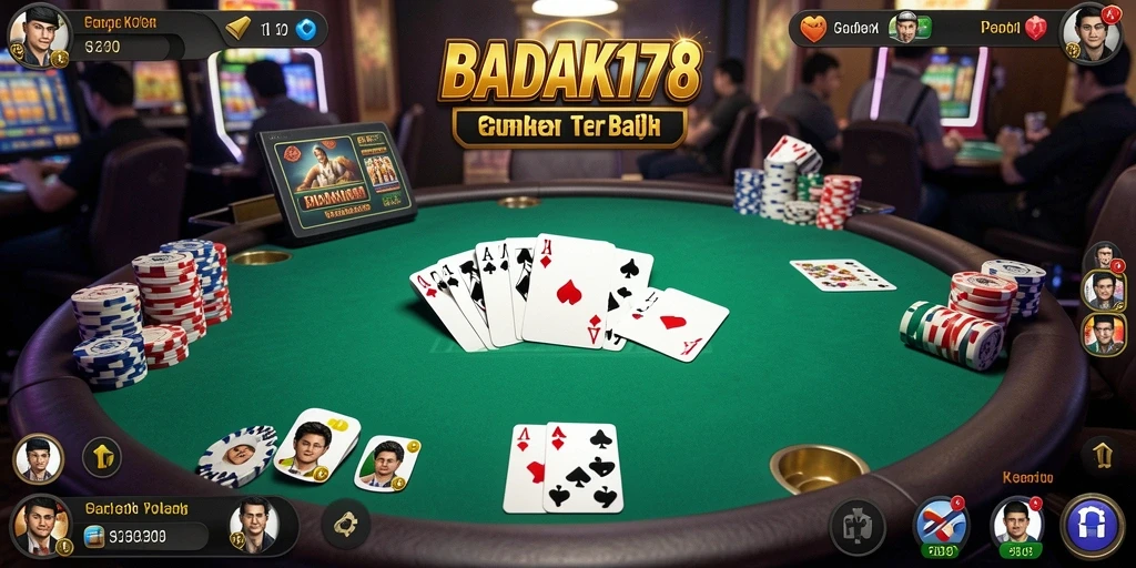 Screenshot gameplay BADAK178 menampilkan suasana Poker yang seru dan kompetitif.