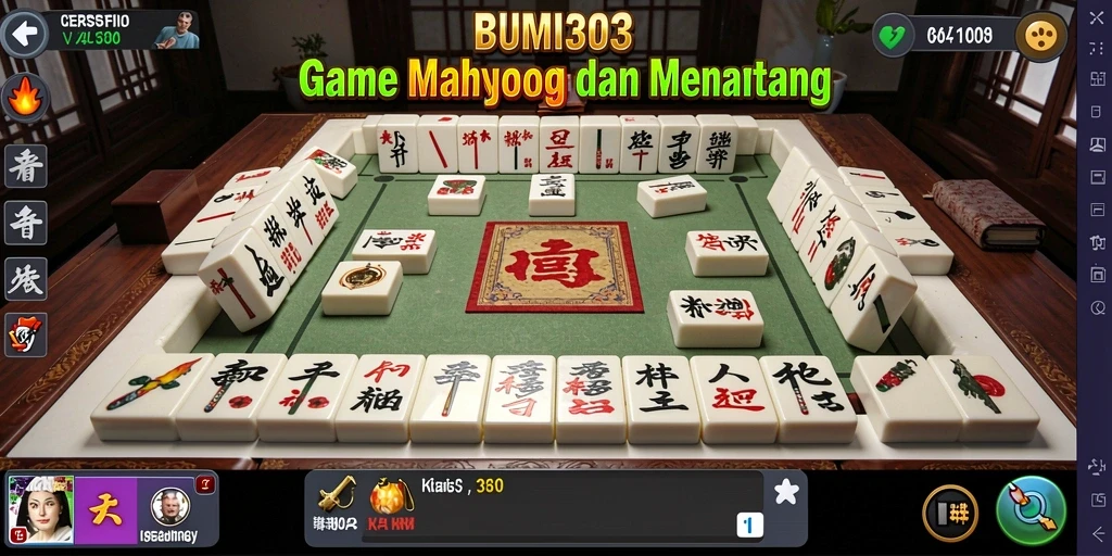 Screenshot gameplay BUMI303 yang menampilkan keseruan permainan Mahjong.