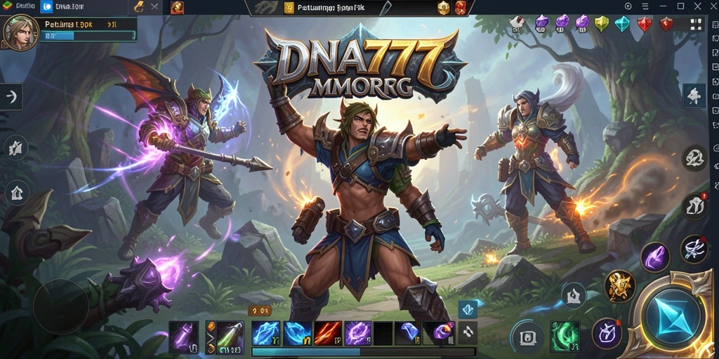 Tampilan gameplay epik dari dunia MMORPG DNA777.