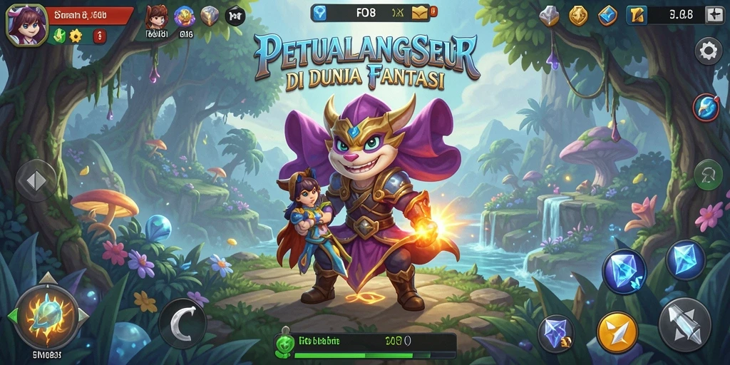 Tangkapan layar gameplay FO8 menampilkan interaksi mendebarkan dalam petualangan.