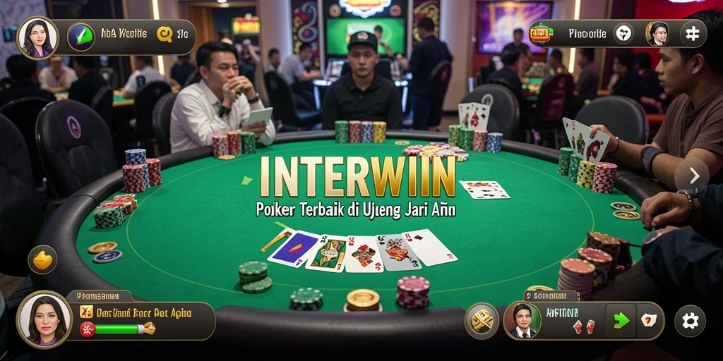 Tampilan menarik dari gameplay Poker INTERWIN yang menegangkan.