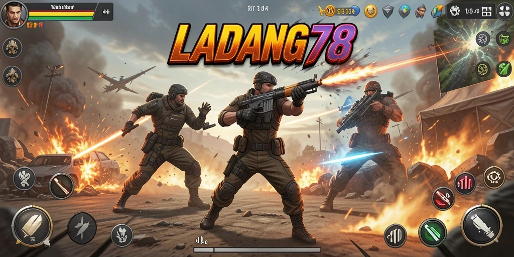 Screenshot LADANG78 menampilkan aksi pertarungan yang intens dan mendebarkan.
