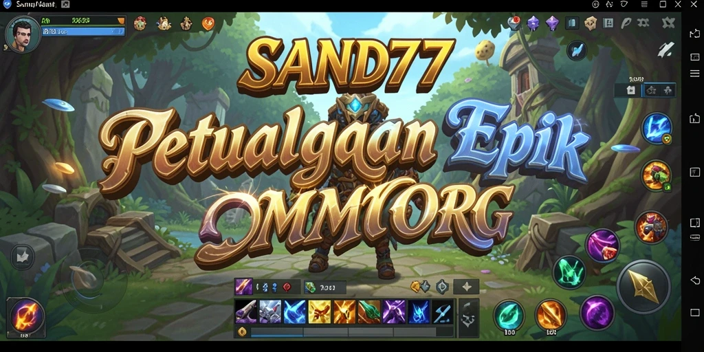 Screenshot gameplay SAND77 menampilkan petualangan seru dalam dunia MMORPG.