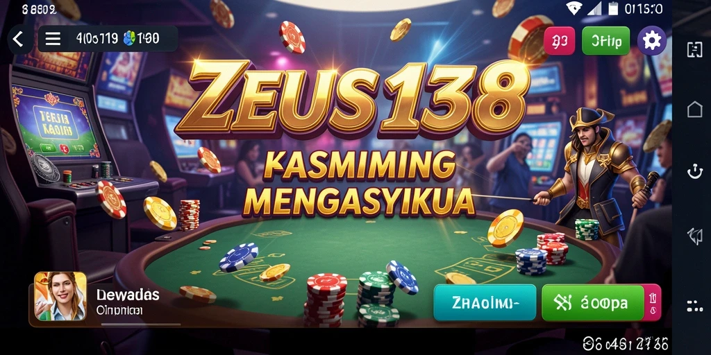 Screenshot utama menunjukkan gameplay menarik dari permainan Kasino ZEUS138.